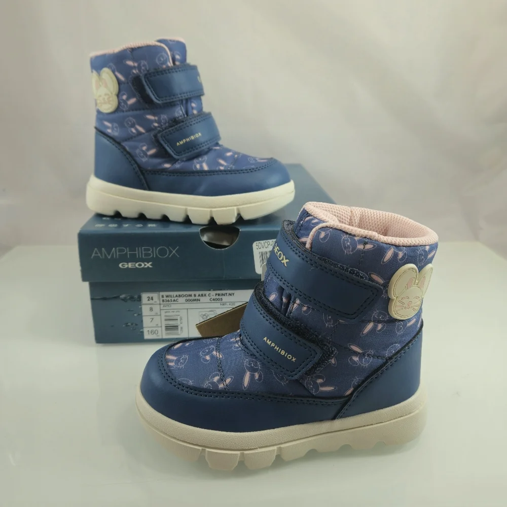 NWT! Geox Willaboom ABX Winter Snow Boots Size 24EU / 8US